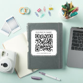 Aangepaste bedrijfsnaam URL QR Code Sjabloon Clean Sticker (iPad Cover)