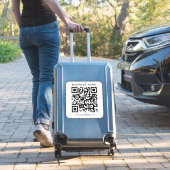 Aangepaste bedrijfsnaam URL QR-code Sjabloon Groot Sticker (Koffer Insitu)