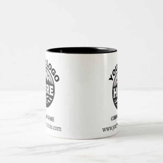 Aangepaste Bedrijfspromotie Zakelijke Logo Tweekleurige Koffiemok (Center)