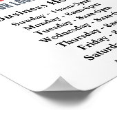Aangepaste bedrijfsuren voor Logo Poster (Hoek)