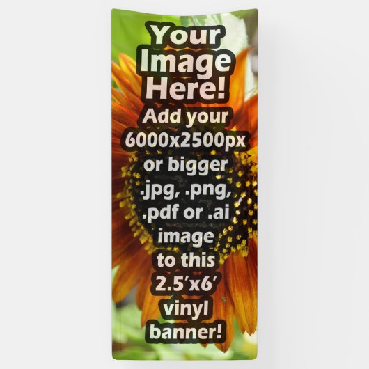 Aangepaste bedrukte Vinyl Full-Colour Printing 6' Spandoek (Verticaal)