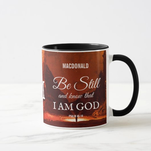 AANGEPASTE BEELDSCHERM EN Christelijk Monogram BEK Mok (Rechts)