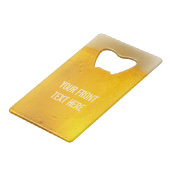 Aangepaste BEER flesopening Kredietkaart Flessenopener (Voorkant Gekanteld)