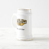 Aangepaste Beer Stein met roepteken Bierpul (Voorkant links)
