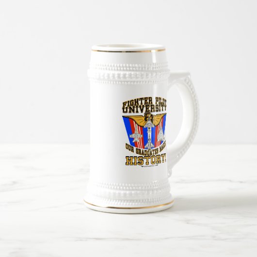 Aangepaste Beer Stein met roepteken Bierpul (Voorkant rechts)