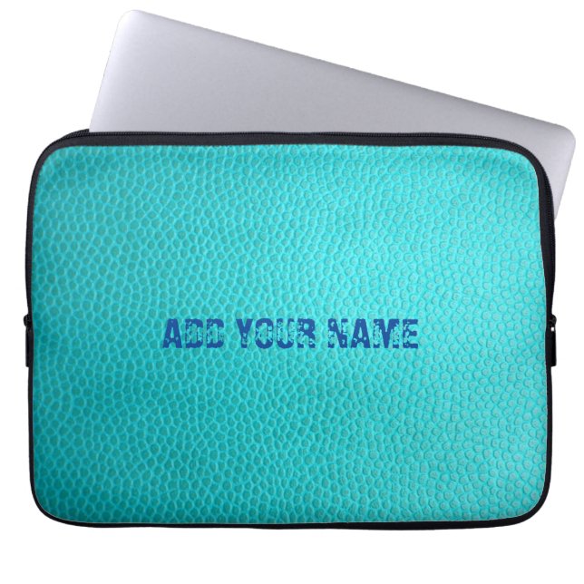 Aangepaste behuizing met Turquoise Neopree-laptop, Laptop Sleeve (Voorkant)