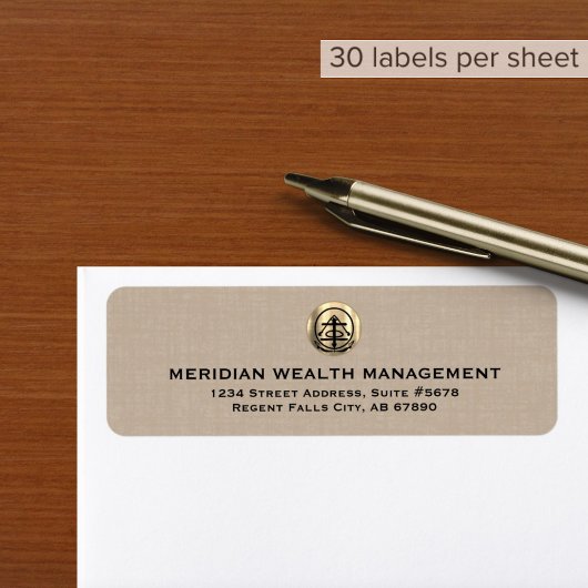 Aangepaste Beige Linnen Print Adresetiketten Etiket