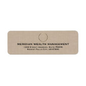 Aangepaste Beige Linnen Print Adresetiketten Etiket (Voorkant)