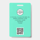 Aangepaste bemanningslid QR-code evenement groene Badge (Achterkant)