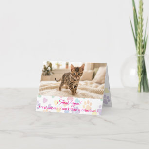 Aangepaste Bengal Kattenfokkerij Dankkaart Bedankkaart