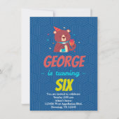 Aangepaste beren verjaardagsuitnodiging voor kinde kaart (Voorkant)