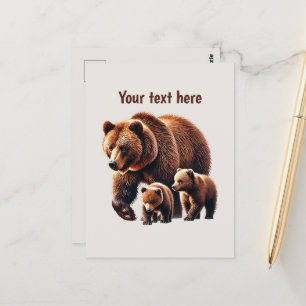 Aangepaste berenliefhebbers briefkaart