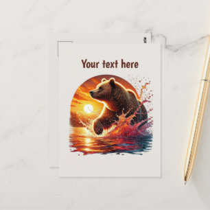 Aangepaste berenliefhebbers briefkaart
