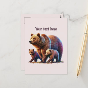 Aangepaste berenliefhebbers briefkaart