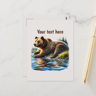 Aangepaste berenliefhebbers knuffel briefkaart