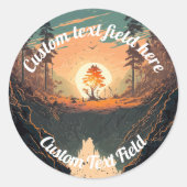 AANGEPASTE bergachtige outdoor landschap sticker (Voorkant)