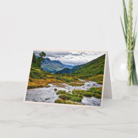 Aangepaste Bergdal Vredige Stroom Betuiging van Me Kaart (Voorkant)