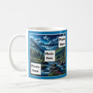 Aangepaste bergscène met foto koffiemok