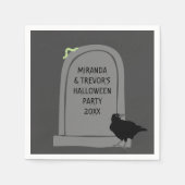 Aangepaste bericht Tombstone Headstone Halloween P Servet (Voorkant)