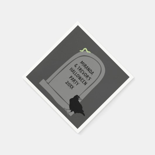 Aangepaste bericht Tombstone Headstone Halloween P Servet (Hoek)