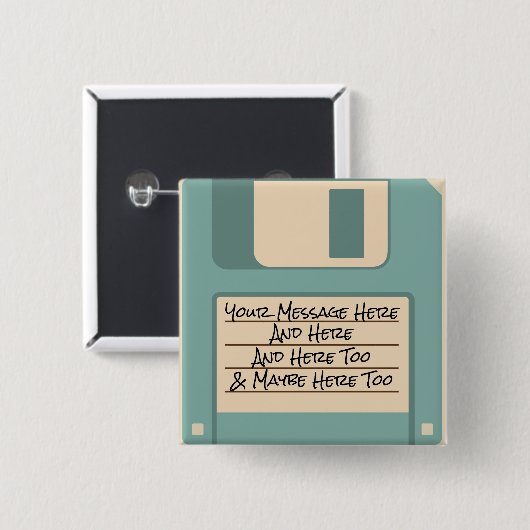 Aangepaste berichtcomputer diskettestation Button (Voorkant /achterkant)