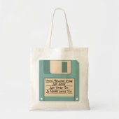 Aangepaste berichtcomputer diskettestation Canvas  Tote Bag (Voorkant)