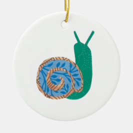 Aangepaste berichtenversiering slak keramisch ornament