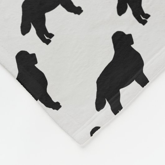 Aangepaste Berner Sennenhond Silhouet Fleece Deken (Hoek)