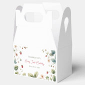 Aangepaste Berry Eerste Verjaardag Aardbei Bedankdoosjes (Geopend)