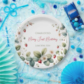 Aangepaste Berry Eerste Verjaardag Papieren Bordje (Feest)