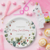 Aangepaste Berry Eerste Verjaardag Papieren Bordje (Feest)