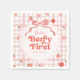 Aangepaste Berry Eerste Verjaardag Party Servetten