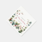 Aangepaste Berry Eerste Verjaardag Servet (Hoek)