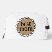 Aangepaste BEST MOM Scalloped Edge Toilettasje (Achterkant)