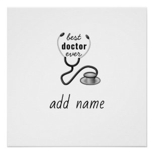 Aangepaste Beste Dokter Ooit Afstudeer Waardering Perfect Poster