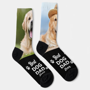 Aangepaste Beste HOND PAPA Ooit Personaliseer 2 Fo Sokken