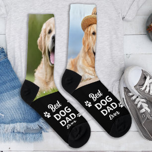 Aangepaste Beste HOND PAPA Ooit Personaliseer 2 Fo Sokken