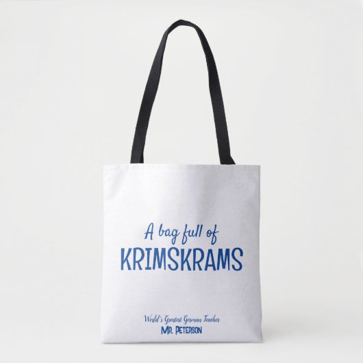 Aangepaste beste leraar moderne leuke canvas tas (Voorkant)