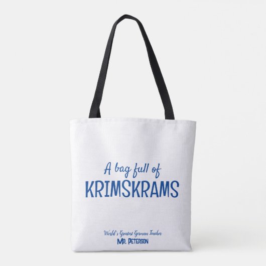 Aangepaste beste leraar moderne leuke canvas tas (Achterkant)