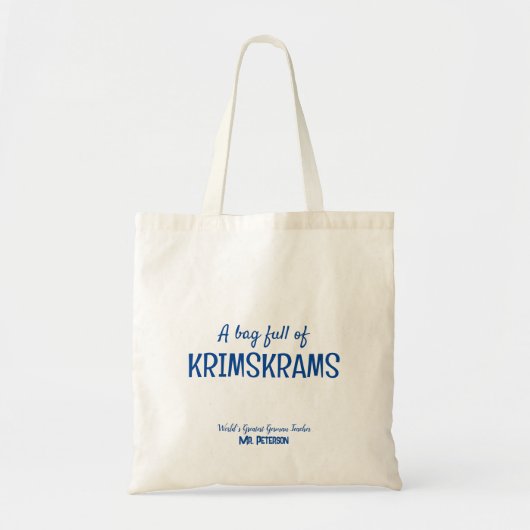 Aangepaste beste leraar moderne leuke canvas tas (Voorkant)