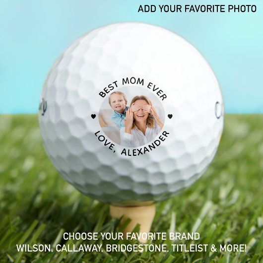 Aangepaste beste mam ooit - Aangepaste fotokalende Golfballen