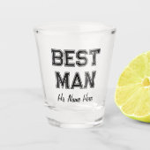 Aangepaste beste man Aangepaste naam Bachelor Part Shot Glas (Voorkant)
