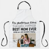 Aangepaste "Beste moeder ooit" krantenkopfoto Schort (Voorkant)