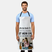 Aangepaste "Beste moeder ooit" krantenkopfoto Schort (Gedragen)