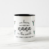 Aangepaste beste Nana-Mok Tweekleurige Koffiemok (Center)