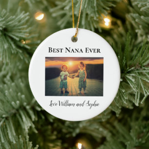 Aangepaste beste Nana-ooit foto Keramisch Ornament
