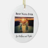 Aangepaste beste Nana-ooit foto Keramisch Ornament (Rechts)