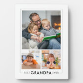 Aangepaste Beste Opa Ooit 3 Fotocollage Wit Fotoplaat (voorkant)