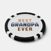Aangepaste 'Beste Opa Ooit' Foto Poker Chips (Enkel)