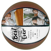 Aangepaste Beste Pap Ooit 2 Foto Keepsake Basketbal (Voorkant)